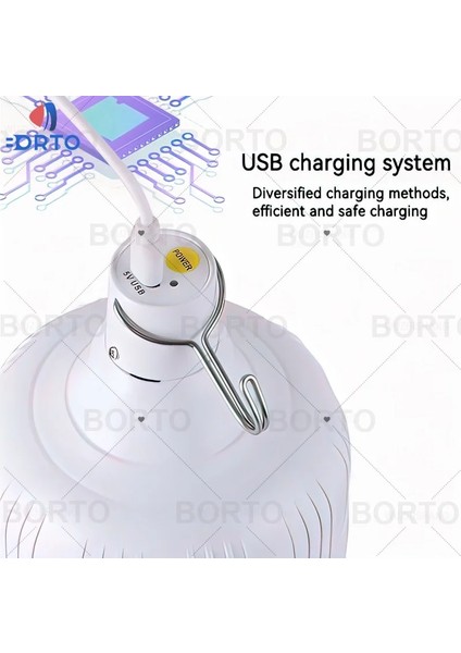 400W USB Şarj Edilebilir LED Acil Durum Işıkları Ev Açık Taşınabilir Lanterw Acil Durum Lambası Ampul Pil Fener Barbekü Kamp Işığı (Yurt Dışından) fırsatları