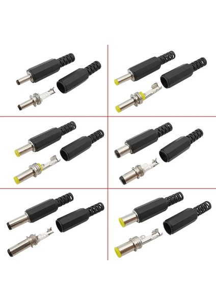 4,8x1,7 mm Stili Dc Güç Erkek Fiş Adaptörü Fişleri Jack Lehimleme Teli Konektörü (Yurt Dışından)
