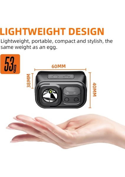 HL23-S-KUTU Superfire HL23 Güçlü Far Kamp Yürüyüş Açık Şarj Edilebilir LED Torch Usb-C 9 Aydınlatma Modları ile Çalışma El Feneri (Yurt Dışından) modelleri