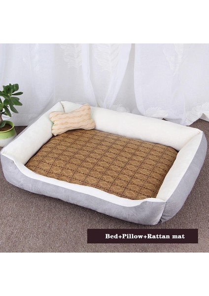 3 Parça Ben Stil L-70X55X15CM Pet Yatak Küçük Orta Büyük Köpek Için Sıcak Battaniyeler Köpekler Için Süper Yumuşak Pet Yataklar Yıkanabilir Ev Kedi Yavrusu Için Pamuk Kulübesi Mat (Yurt Dışından)