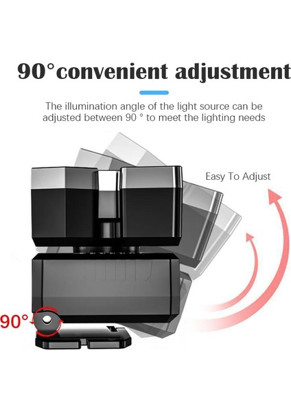 Mavi LED Beş Kafalı Far Güçlü Işık Süper Parlak Şarj Edilebilir Balıkçılık Lambası Uzun Menzilli Kafaya Monte Mayın Lambası El Feneri (Yurt Dışından) fırsatları