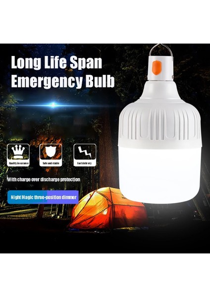 60W Kamp Işık Şarj Edilebilir Ampul Taşınabilir Kamp Ekipmanları Işık Dış Aydınlatma Çadır Balıkçılık Fener Acil Işık LED Ev (Yurt Dışından) modelleri