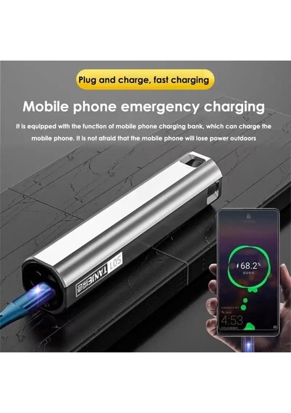 Kırmızı Süper Parlak LED El Feneri Taşınabilir USB Şarj Edilebilir Acil Durum Işığı Su Geçirmez Mini Sürme Kamp Taşınabilir El Feneri (Yurt Dışından) modelleri