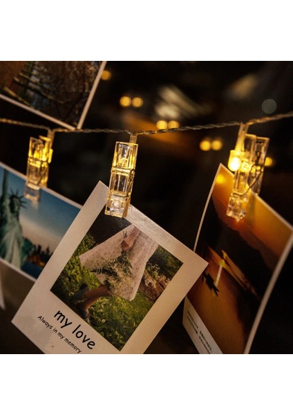 Pil Tarzı Çok Renkli LED Fotoğraf Klip Işıkları Dize USB Pil Gücü Clotheoto Çerçeve Çelenk Peri Işık Kapalı Yatak Odası Dekoru Düğün Sevgililer (Yurt Dışından) fiyatları