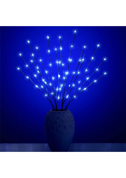 Mavi 73 cm 20 Ampuller LED Şube Işıkları Akülü Söğüt Dal Işıklı Şube Dekoratif Işıklar Yapay Ağaç Dıy Işık (Yurt Dışından)