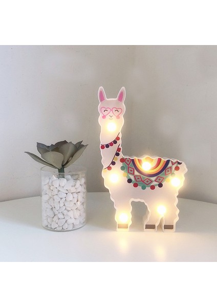 A Llama Dekor Oyuncaklar Çocuklar Için Duvar Dekorasyonu Gece Lambası Hamile Kadın, Çocuklar, Bebek Duş, Kreş, Pille Çalışan Gece Lambası (Yurt Dışından)