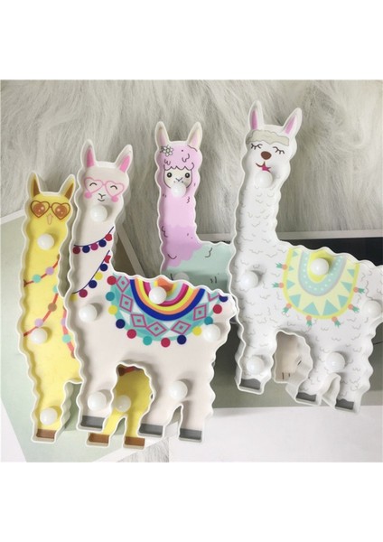 A Llama Dekor Oyuncaklar Çocuklar Için Duvar Dekorasyonu Gece Lambası Hamile Kadın, Çocuklar, Bebek Duş, Kreş, Pille Çalışan Gece Lambası (Yurt Dışından)