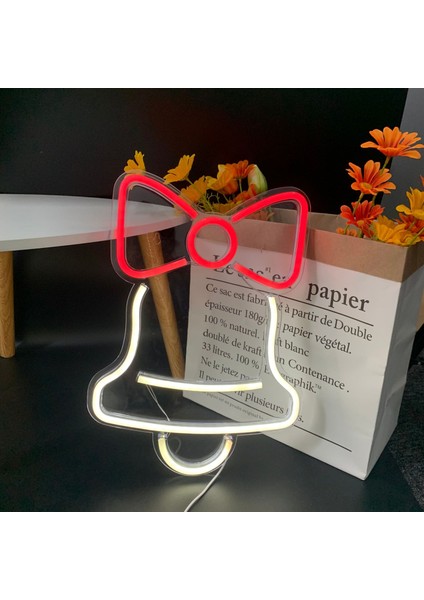 Hamburger LED Neon Işık Burcu Noel Baba Iyi Vibes USB Powered Çan Melek Duvar Asılı LED Neon Işıkları Oyun Odası Parti Duvar Dekor Için (Yurt Dışından)