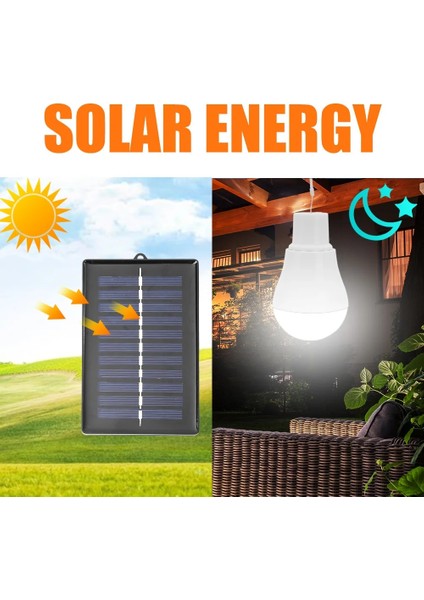 1 Parça 1-Ortable Solar Lamba Ampul 5V 15W 300LM Güneş Enerjisi Paneli Powered USB Şarj Edilebilir LED Asılı Işık Dış Aydınlatma (Yurt Dışından) modelleri