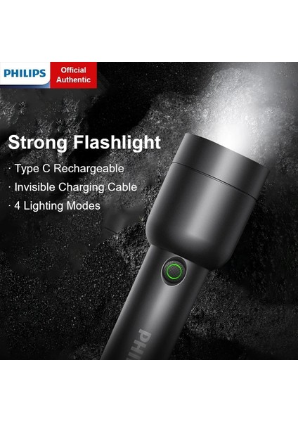 SFL2185 Philips Taşınabilir El Feneri Güçlü Şarj Edilebilir LED El Fenerleri Kendini Savunma Kamp Için Kapalı Dış Mekan Işık Lambası (Yurt Dışından) indirimleri