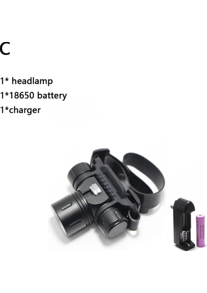 C 50 Metre Sualtı Dalış Işıkları Aydınlatma Far Lümen Xml L2 LED Tüplü Dalış Far Su Geçirmez Kafa Torch Lambası (Yurt Dışından)