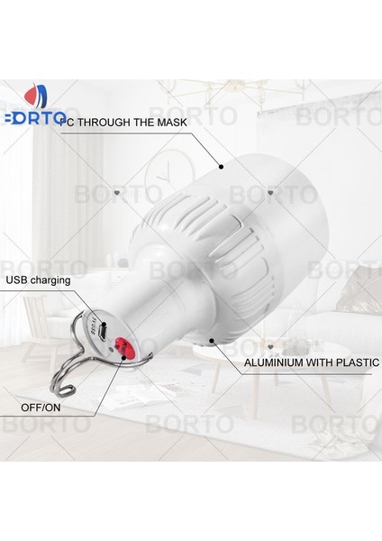 150W Acil Durum Aydınlatma Ev Açık Taşınabilir Fenerler 80 W Acil Durum Lambası Ampul USB LED Şarj Edilebilir Lamba Barbekü Kamp Yanıp Sönen Işık (Yurt Dışından) fırsatları