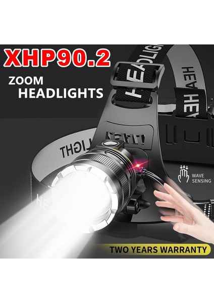 E-XHP90.2 Tarzı H-T6 Lm Yükseltme Far Sensörü XHP90 Balıkçılık Far Pil El Feneri USB Şarj Edilebilir Farlar Torch Fener (Yurt Dışından) fiyatları