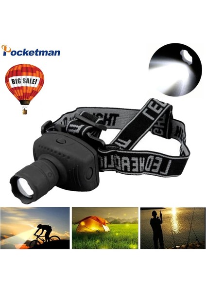 3mode Su Geçirmez Far Zumlanabilir Kafa El Feneri Torch Lanterna Açık Kamp Gece Balıkçılık Mini LED Far (Yurt Dışından)