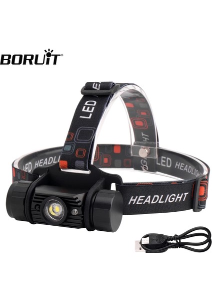 D Boruit 1000LM Hareket Sensörü Far RJ-020 LED Indüksiyon Far Şarj Edilebilir Kafa Torch Kamp Avcılık El Feneri (Yurt Dışından) fiyatları