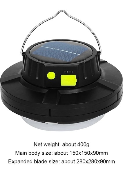 No.1 Boyutu LED Kamp Lambası Çok Amaçlı USB Solar Şarj Kamp Lanterlm Seyahat Gezileri Için Güç Göstergesi Araba Tamiri (Yurt Dışından)