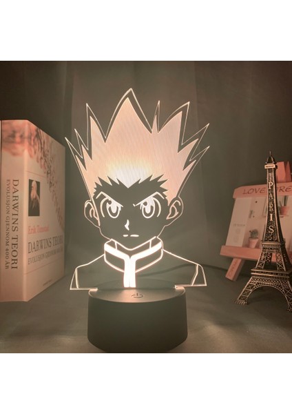R Tarzı C Akrilik 3D Lamba Anime Hunter x Hunter Killua ve Gon Yatak Odası Dekoru Gece Lambası Doğum Günü Hediyesi LED Gece Lambası Manga Hxh Killua (Yurt Dışından)