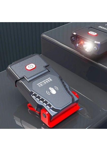 Siyah Siyah Mini LED Sensör Far Kamp Çalışma Işığı Balıkçılık Far USB Şarj Edilebilir Ayarlanabilir Açı Dış Aydınlatma Malzemeleri (Yurt Dışından) modelleri