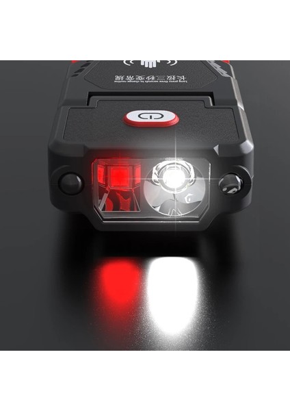 Siyah Siyah Mini LED Sensör Far Kamp Çalışma Işığı Balıkçılık Far USB Şarj Edilebilir Ayarlanabilir Açı Dış Aydınlatma Malzemeleri (Yurt Dışından) fırsatları