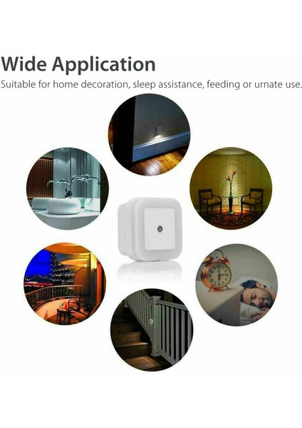 Kırmızı Stil Kare Işık Otomatik Sensör LED Gece Lambası Useuuk Duvar Plug-In Lamba Çocuk Yatak Odası Koridor Koridor Merdiven 110 V 220 V (Yurt Dışından) fırsatları