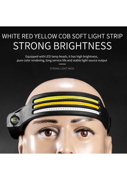 E Cob LED Far USB Şarj Edilebilir Kafa Lambası Tortrip Silikon Su Geçirmez Far Dahili Pil Flaş Işığı Dış Mekan (Yurt Dışından) fırsatları