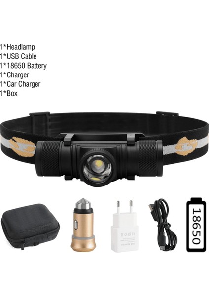 Siyah Stil E Boruit D20 LED Güçlü Headlamlm Zumlanabilir Far Şarj Edilebilir Su Geçirmez El Feneri Baş Feneri Kamp Avcılık Için (Yurt Dışından) fiyatları