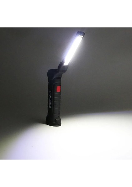 B Cob LED El Feneri USB Şarj Edilebilir Torch Su Geçirmez Çalışma Işığı Manyetik Kamp Fener Çadır Lambası Acil Aydınlatma Spot Işığı (Yurt Dışından)