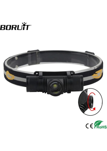 A Boruıt D20 Zumlanabilir Mini Headlamlm LED Far USB Şarj Aleti Pil Baş Feneri Kamp Avcılık Açık El Feneri (Yurt Dışından) modelleri