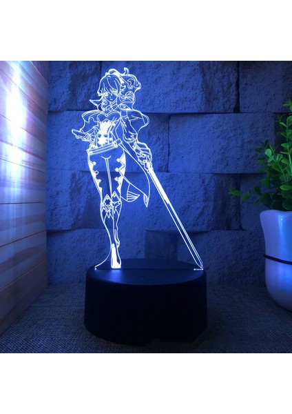 No.21 Stili No.12 Boyutu 3D Akrilik LED Gece Lambası Ge Etki Anime Figürleri Modeli Hu Tao Lamba Rgb Dokunmatik Dekoratif Masa Lambası Noel Yeni Yıl Hediyeleri (Yurt Dışından)