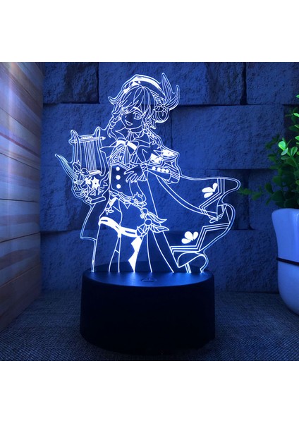 No.21 Stili No.12 Boyutu 3D Akrilik LED Gece Lambası Ge Etki Anime Figürleri Modeli Hu Tao Lamba Rgb Dokunmatik Dekoratif Masa Lambası Noel Yeni Yıl Hediyeleri (Yurt Dışından) modelleri