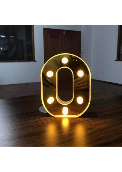 No.7 Boyutu LED Gece Işıkları 16 cm Altın Numarası Işıkları Doğum Günü Düğün Noel Ev Dekorasyon Tatil Parti Aydınlatma (Yurt Dışından)