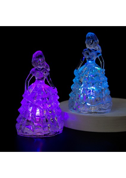 Atış 3D Açı Gece Lambası Hediye Lamba Akrilik At Prenses Öpücük Kristal Flaş Oyuncak Çocuk Sevgililer Günü Yatak Odası Doğum Günü Çocuklar (Yurt Dışından)