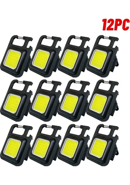 200MAH Tarzı 12 Adet Mini USB El Feneri Şarj Edilebilir El Feneri Cob Çalışma Işığı LED Anahtarlıklar Açık Acil Kamp Tirbuşon Balıkçılık (Yurt Dışından)
