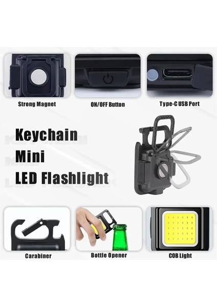 200MAH Tarzı 12 Adet Mini USB El Feneri Şarj Edilebilir El Feneri Cob Çalışma Işığı LED Anahtarlıklar Açık Acil Kamp Tirbuşon Balıkçılık (Yurt Dışından) fırsatları