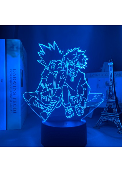 R Tarzı C Akrilik 3D Lamba Anime Hunter x Hunter Killua ve Gon Yatak Odası Dekoru Gece Lambası Doğum Günü Hediyesi LED Gece Lambası Manga Hxh Killua (Yurt Dışından) fırsatları