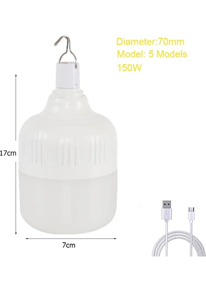 150W 200W Taşınabilir Fener Ampul USB Şarj Edilebilir Işık Yüksek Güçlü LED El Fenerleri Dış Aydınlatma Balıkçılık Kamp Ekipmanları Fenerler (Yurt Dışından)