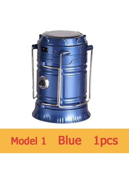 Mavi Kamp Lambası USB Şarj Edilebilir Fener Kamp Işık El Feneri Aydınlatma Fener Lamba Torch Açık Kamp Işık Su Geçirmez (Yurt Dışından)