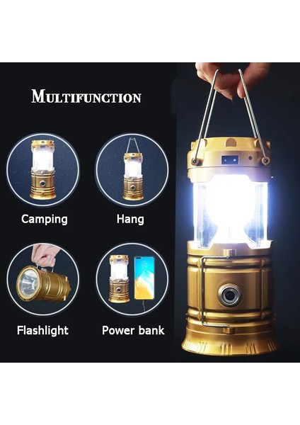 Mavi Kamp Lambası USB Şarj Edilebilir Fener Kamp Işık El Feneri Aydınlatma Fener Lamba Torch Açık Kamp Işık Su Geçirmez (Yurt Dışından) modelleri