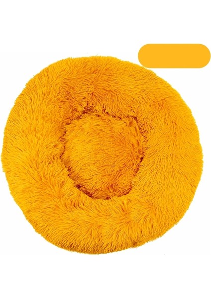 Gd-19-Altın Tarzı 50CM Pet Köpek Yatağı Sıcak Polar Yuvarlak Köpek Kulübesi Evi Uzun Peluş Kış Evcil Orta Büyük Köpekler Için Köpek Yatakları Kediler Yumuşak Kanepe Minder Paspasları (Yurt Dışından)