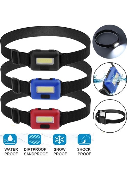 C Taşınabilir Aydınlatma Cob Headtorch LED Far Mini Pil Far Açık Kamp Yürüyüş Için Su Geçirmez Kamp Fenerleri (Yurt Dışından) fiyatları
