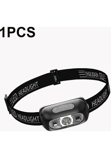 1 Parça Kafa El Feneri USB Şarj Edilebilir Far LED Kafa Lambası Kamp Malzemeleri Lanterna Frontal Balıkçılık Indüksiyon Far Cob LED (Yurt Dışından)