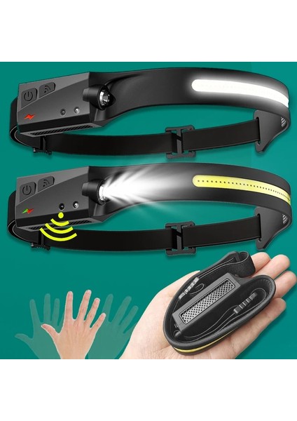 1 Parça Kafa El Feneri USB Şarj Edilebilir Far LED Kafa Lambası Kamp Malzemeleri Lanterna Frontal Balıkçılık Indüksiyon Far Cob LED (Yurt Dışından) fırsatları