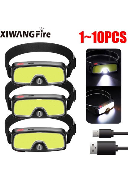 1 Parça Yeni Cob LED Far Taşınabilir Mini Far Dahili Pil Flaş Işığı USB Şarj Edilebilir Torch Fener Kamp Lambası El Feneri (Yurt Dışından) fiyatları