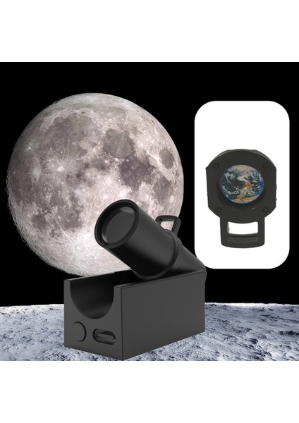 B Toprak Ay Projeksiyon Lambası Yıldız Projektör Gezegen Projektör Arka Plan Atmosfer LED Gece Lambası Çocuklar Için Yatak Odası Duvar Dekor (Yurt Dışından)
