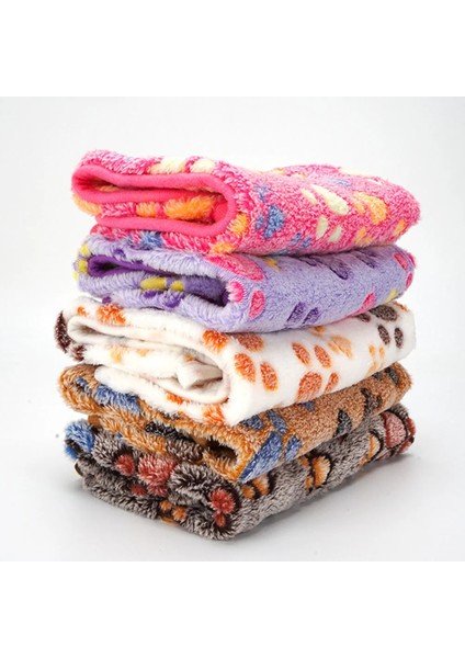 Pembe Tarzı S 40X60CM Pet Köpek Yatak Battaniye Yumuşak Polar Kedi Yastık Battaniye Havlu Kış Sıcak Pençe Baskı Yavru Köpek Uyku Örtüsü Battaniye Köpek Kedi Mat (Yurt Dışından) fiyatları