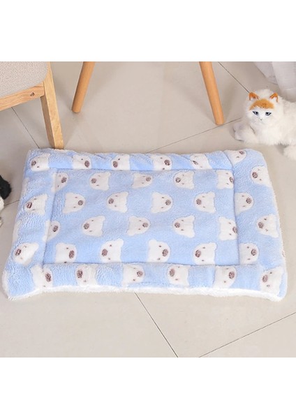 Beyaz Ayı Stili Xl 60X80CM Pet Köpek Yatak Mat Yumuşak Pazen Pamuk Uyku Kediler Için Ped Kış Sıcak Tutmak Aksesuarları Rahat Yastık Küçük Orta Büyük Köpekler (Yurt Dışından) indirimleri