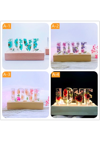 B-1 Stili B-3 Özelleştirilmiş A'dan Z'ye Mektuplar Kurutulmuş Çiçek Ahşap Gece Lambası Yaratıcı Romantik Masa Lambası Çift Için Hediye Sevgililer Günü Çocuk Doğum Günü (Yurt Dışından) modelleri