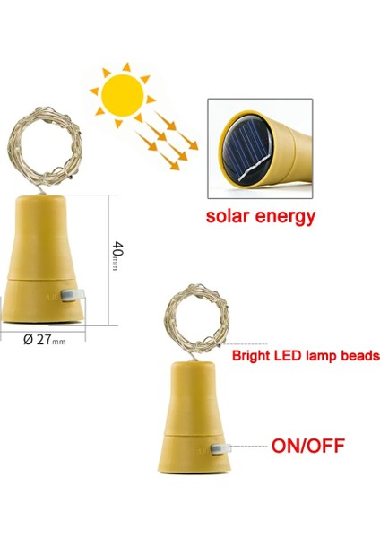 1 Milyon Tarzı Mavi Bar LED Güneş Enerjisi Şarap Şişesi Mantarı Dize Işıklar Peri Işıkları Çelenk IP65 Su Geçirmez Dıy Noel Partisi Düğün Dekorasyon (Yurt Dışından)