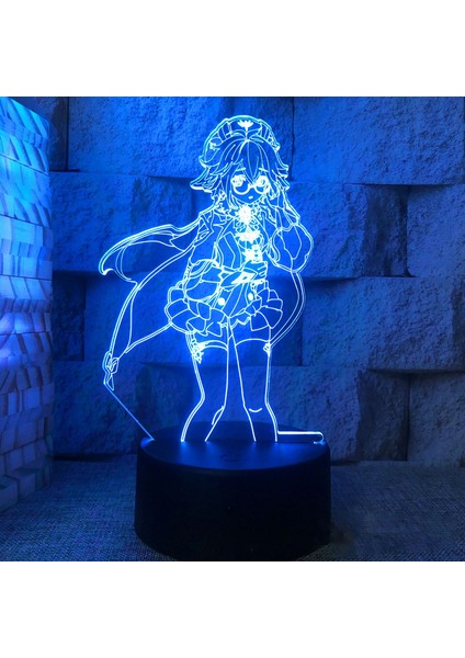 No.18 Stili No.32 Boyutu 3D Akrilik LED Gece Lambası Ge Etki Anime Figürleri Modeli Hu Tao Lamba Rgb Dokunmatik Dekoratif Masa Lambası Noel Yeni Yıl Hediyeleri (Yurt Dışından) fırsatları