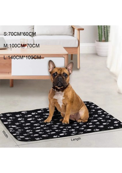Beyaz Stil 100X70CM Pet Battaniye Köpek Kedi Yumuşak Polar Battaniye Uyku Mat Pad Yatak Örtüsü Yavru Kedi Yavrusu ve Diğer Küçük Hayvanlar Için Pençe Baskı ile (Yurt Dışından) fırsatları